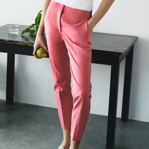Zara jogger waist trouser pants in pink